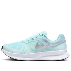 (WMNS) Nike Run Swift 3 'Ice Blue White' DR2698-402 Light Blue Breathable Running Shoes For Casual Use, Breathable Light Blue Running Shoes For Casual Wear, Blue Running Shoes For Spring, Limited Edition Sneakers, Swift 3, Sport Sneakers, Ice Blue, Swift, Blue White