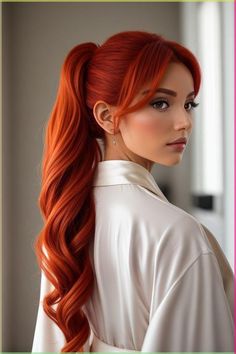 Long Hairstyles For Redheads, Best Makeup For Copper Hair, Dark Copper Blonde Hair Color, Red Hair Styles Hairstyles Long, Ginger Hair Tones, Bright Copper Hair Dark Roots, Fiery Copper Hair, Copper Red Hair Balayage, Copper Hair Makeup Ideas