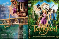 the dvd cover for tangled is shown