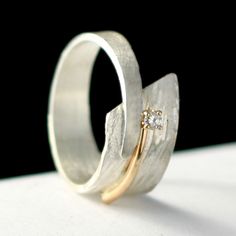 Discover Circle of Love Ring by Dagmara Costello, and get inspired by more original art and unique treasures created by artists. Shop now! Unique Single Diamond Promise Ring, Unique Single Diamond Wedding Rings, Unique Single Diamond Jewelry For Wedding, Stone Wedding, Love Ring, Modern Jewelry, Jewelry Ideas, Metal Jewelry, Beautiful Rings