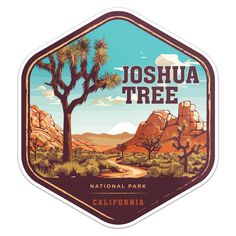 the joshua tree national park sticker is shown