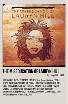 a wooden plaque with the words tell him, the miseducation of j