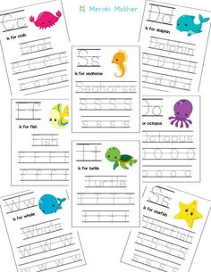 the printable worksheet for letter s is for sea animals