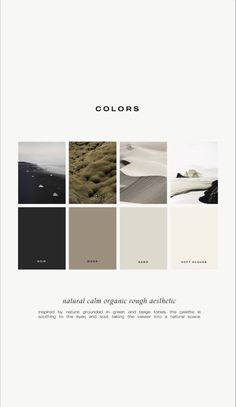 the color palette is neutral and has many different shades