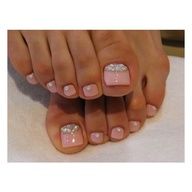 Chic Toe Nail Art Ideas for Summer ❤ liked on Polyvore Wedding Toes, Toes Nails, Video Makeup, Makeup Tip, Pink Toes, Cute Toe Nails, Nail Swag, Toe Nail Designs, Toe Nail Art