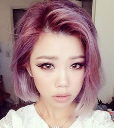 LazybumtToT ✌: How to get pastel hair (from dark Asian hair) Hair Color Asian, Super Hair, Hair Color Purple, Trendy Hair Color, Short Hair Color, Blonde Pixie