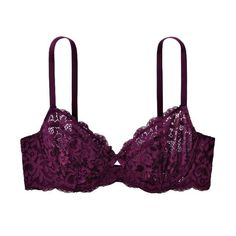 New With Tag Victoria's Secret Body By Victoria Unlined Demi Bra Underwire Cups, Adjustable Straps Very Pretty Purple Plum Lace Bra Sizes: 38c Purple Bra, Purple Bras, Victoria Secret Body, Purple Plum, Pretty Purple, Demi Bra, Underwire Bra, Lace Bra, Dark Purple