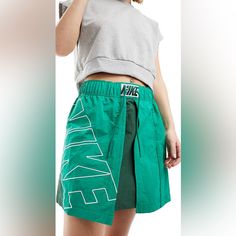 Love This Skirt But Too Small For Me :( High Rise Drawstring Waist Skirt New Nike Summer Short Skirt, Nike Summer Skirt, Nike Summer Lined Skirt, Nike Sporty Short Skirt, Nike Casual Short Skirt, Casual Short Nike Skirt, Nike Summer Mini Skort, Trendy Short Green Skirt, Nike Casual Skort For Summer