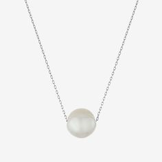 Pearl Type: Cultured Freshwater PearlsIncluded: 1 Necklace(s)Features: In A Gift Box, Nickel FreeJewelry Closure: Spring Ring ClaspLink Construction: SemisolidStone Cut: RoundStone Millimeter Measurement: 10 Mm LengthMetal Color: WhiteChain Length: 18 InchChain Width: .72 MillimetersPendant Length: 27.9mmPendant Width: 27.9mmMetal: Sterling SilverChain Construction: CableCare: Wipe CleanNecklace Type: Pendant NecklacesCountry of Origin: Imported White Gold Pearl Chain Necklace Gift, White Gold Necklace With Pearl Chain For Gift, White Gold Necklace With Pearl Chain As Gift, Pearl Necklace With Cable Chain For Gift, Classic Charm Necklace With Round Pearl Pendant, Classic Charm Necklace With Pearl Pendant, Silver Charm Necklace With Pearl Pendant, Classic White Charm Necklace With Adjustable Chain, White Sterling Silver Charm Necklaces With Pearl Chain