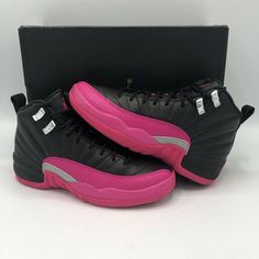 UP FOR SALE IS A 100% AUTHENTIC PAIR OF Nike Air Jordan Retro 12 Deadly pink Size 5y Condition Great condition Like new Worn only 1-2 times VIEW PICTURES TO JUDGE THE CONDITION FOR YOURSELF   Original box included and double box shipped VERY RARE TO FIND IN THIS CONDITION AND SIZE!!!  I don't see many on eBay  ANY QUESTIONS PLEASE ASK!! NO TRADES!!! CHECK OUT THE PICTURES, THESE ARE THE EXACT Shoes YOU WILL BE RECEIVING!!! SHIPPING: Shipping is not free but it is fast.  Price is based on USPS price  USPS PRIORITY MAIL (2-3 DAY DELIVERY) WE WILL PROVIDE A TRACKING NUMBER ALL SHOES WILL BE SHIPPED AFTER CLEARED PAYMENT We try to ship within 24 hours after payment, sometimes same day. (Excludes Holidays and weekends.) International shipping is available with eBay global shipping program only. Pink High-top Breathable Basketball Shoes, Pink Synthetic Basketball Shoes For Sports, Pink Synthetic Basketball Shoes, Pink High-top Basketball Shoes For Streetwear, Pink Breathable Basketball Shoes For Light Sports, Sporty Pink Synthetic Basketball Shoes, Pink Synthetic Sporty Basketball Shoes, Pink Breathable Lace-up Basketball Shoes, Fade-resistant Pink Sneakers For Streetwear