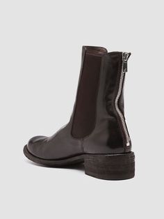 Brown Leather Chelsea Boots, Officine Creative, Leather Chelsea Boots, Dark Brown Leather, Shoes And Accessories, Stacked Heel, Leather Craft, Chelsea Boots, Leather Women