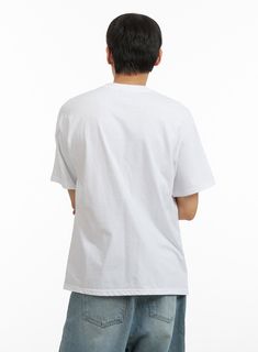 Product Detail Style : Casual Occasion : Back to school Type : Men, TShirts Print : Lettering Material : Cotton Sleeve : Short sleeve Neck : Round neck Fit : Loose fit Cotton60 Modal40 Color : White Made in Korea Model Size Model is wearing size L and the color White. Height : 6'0" | 184cm / Top : L / Bottom : XL (32 inch) .prddescription table, .prddescription td, .prddescription th { border : 1px solid black; border-collapse : collapse; padding: 10px; } Size(Inch) Size Shoulder Bust Sleeve Len Print Lettering, Bolero Sweater, Stylish Man, Beige Top, Prom Outfits, Boatneck Sweater, Tailored Pants, Fashion Korean, Shrug Sweater