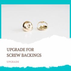 10K or 14k Solid Gold Screw Backing Sold individual and as a pair. This backing fits our screw back earrings, but may not fit other screw back needles. Photo Proof, Richmond Va, Dec 1, Screw Back Earrings, Earring Backs, Solid Gold, Screw, Etsy Earrings, Pearl Earrings