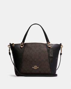 COACH OUTLET® | Kacey Satchel In Signature Canvas Disney Bag, Croc Leather, Coach Outlet, Leather Handbags Tote, Signature Canvas, Designer Shoulder Bags, Satchel Purse, Satchel Bag, Canvas Leather