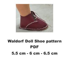 an image of a woman's shoes with the text waldor doll shoe pattern pdf