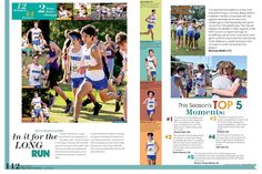 an article in the sports illustrated magazine features runners and their coach, who is running