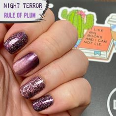 Rule Of Plum Color Street Combo, Bats Amore Colorstreet Combo, Sticker Nails, Luv Nails, Mani Ideas, Nail Color Combos, Long Square Nails