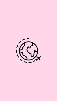 a pink background with an arrow pointing to the earth