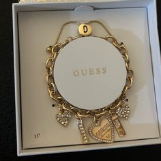 Guess Gold Charm Bracelet Brand New Guess Jewelry, Gold Charm Bracelet, Gold Charm, Womens Jewelry Bracelets, Charm Bracelet, Women Jewelry, Brand New, Bracelet, Gold