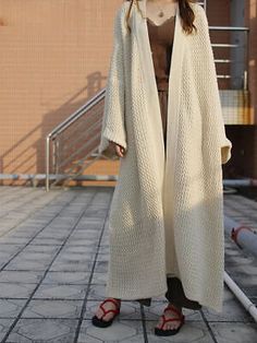 Trendy Fashion Women Fashion Elegant Sweater Coats Plus Size Casual Loose Knitwear Jacket, Fashion Womens Sweaters Cardigan Korean Style, Long Knitted Cardigan, Loose Knitwear, Women Long Cardigan, Vintage Knitwear, Women's Cardigans, Elegant Sweater, Long Knit Cardigan, Gilet Long