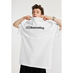 Mockneck Silicone Letter Print Oversized Graphic Tee - graphictee.co Oversized Graphic Tee With Logo Print, Oversized White Print Graphic Tee, Oversized White T-shirt With Branding, Urban Oversized T-shirt With Letter Print, Oversized White T-shirt With Logo Print, Style Hip Hop, Oversized Graphic Tee, Sun And Stars, Oversized Tee