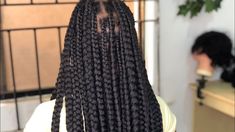 Loose Box Braids For Black Women, Yeye Wool Braids Hairstyles, Brazilian Wool Braids Hairstyles, Bobby Wool Braids Hairstyles, Styles For Brazilian Wool, Wool Braids Hairstyles, Braids With Wool, Loose Braids Hairstyles, Knotless Braids With Brazilian Wool