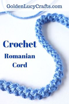 a crochet necklace with the words crochet roman cord on it