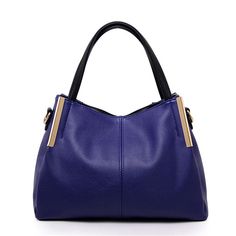 Women's PU Leather Casual High Quality Shoulder Handbag - Zorket Elegant Purple Shoulder Bag With Zipper, Elegant Blue Bag With Zipper Closure, Elegant Blue Shoulder Bag With Zipper Closure, Elegant Blue Bags With Zipper Closure, Casual Tote Bag, Bags Casual, Trendy Tote Bags, Leather Handbags Women, Quality Handbags