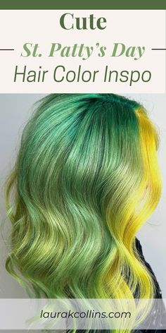 Watch this hair color tutorial for the cutest green and gold semi-permanent hair dye inspiration for St. Patty's day Hair Dye Inspiration, Gold Hair Color, Dye Inspiration, Color Tutorial, Gold Hair Colors, Professional Hair Color