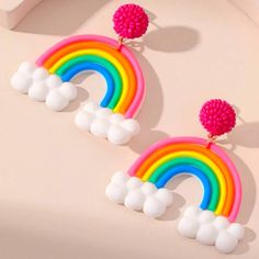 Pride Rainbow Cloud Drop Statement Pastel Beaded Rubber Earrings New Save 20% When You Bundle 2 Or More Items! Perfect For Pride Month And St Patrick’s Day! Please Browse My Boutique For More #Spring #Summer #Vacation #Edc Edc Music Festival Fest Cruise Resort Tropical Wedding Guest Bridal Date Night Bohemian Preppy Vintage Flirty Hippie Coachella Rave Wear Chic Trendy Maxi Coverup Beach Dress Crochet Skirt Floral Minidress Midi Ethereal Boho 60’s 70’s 80’s 90’s 00’s Y2k Beachy Pool Winter Fall Beach Dress Crochet, Rubber Earrings, Girly Party, Pastel Beads, Earrings Handmade Dangle, Retro Pin Up, Handmade Earrings Beaded, Rainbow Cloud, Colorful Accessories