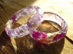 Handmade Pink Amethyst Ring As Gift, Handmade Pink Amethyst Ring Gift, Handmade Pink Amethyst Ring For Gift, Floral Resin Jewelry For Wedding, Flower Shaped Resin Jewelry For Wedding, Unique Purple Crystal Gift Ring, Handmade Purple Resin Jewelry, Unique Resin Crystal Ring Gift, Rose Petal Resin Ring