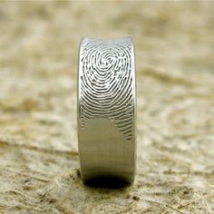 a fingerprint ring is shown on the ground