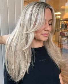 Straight Long Haircut, Layers For Long Hair, Oval Face Bangs, Layered Haircut Ideas, Long Layered Haircut, Face Framing Hair, Blonde Layered Hair, Short Pixie Bob, Front Pieces