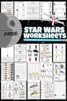 star wars worksheets for kids with pictures and instructions to make them look like they are