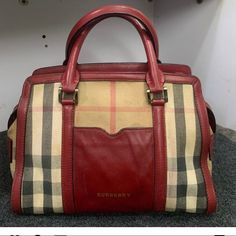 Good Condition Speedy Bag, Burberry Bag, Womens Tote Bags, Burberry, Red, Women Shopping, Color