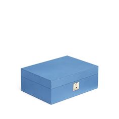 Jewellery Box with Travel Tray in Panama in nile blue | Smythson Luxury Jewelry Storage Box, Rectangular, Luxury Rectangular Jewelry Storage For Formal Occasion, Luxury Rectangular Jewelry Storage For Formal Use, Luxury Jewelry Storage Gift Box, Luxury Rectangular Jewelry Storage Gift Box, Elegant Rectangular Jewelry Storage Gift Box, Elegant Formal Jewelry Storage Box, Luxury Formal Jewelry Storage Box, Luxury Jewelry Storage Gift Box For Formal Occasions