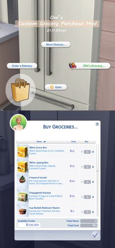 an image of a grocery store on the webpage for groceries and other items to buy