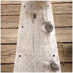 a piece of wood with holes in it