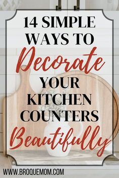 How To Style A Countertop, Breakfast Bar Decor Ideas Countertops, How To Stage A Kitchen To Sell, Cute Kitchen Counter Decor, How To Set Up A Kitchen, Modern Coastal Kitchen Decor, Kitchen Interior Decorating Ideas, Styling A Kitchen Counter, Kitchen Counter Lazy Susan