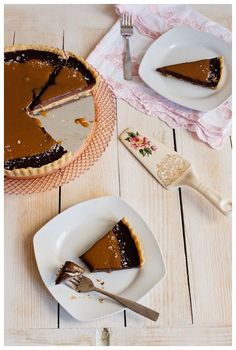 a slice of chocolate pie on a plate