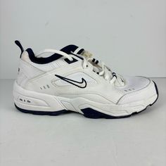 Nike Air Monarch 2002 - White Vtg Deadstock Y2k Nike Athletic Shoes, Mens Size 8 In Great Condition, No Defects, Comes In Og Box *Disclaimer* 20+ Yr Old Shoes May Be More Fragile And Prone To Damage, Use With Care Please Reference Photos Before Purchasing Nike Y2k Shoes, Classic Nike High-top Running Shoes, 90s White Sneakers For Streetwear, 90s White Sports Sneakers, 90s Low-top Sports Sneakers, Vintage White Custom Sneakers For Sports, Nike Vintage Sports Sneakers, Vintage Nike Sports Sneakers, Vintage Nike Sneakers For Sports