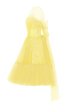 Bright yellow tulle mini dress with a stunning puffy skirt and a gathered bodice. Comes with a semi-transparent long sleeves bolero with a bow on the back. Details: Material: Tulle Color: Yellow Fabric composition: 100% polyester Sleeve style: Sleeveless Silhouette: A-line Skirt length from waist: 59 cm Neckline: Strapless Back: Lace-up closure Lining: Yellow knee-lenght Additional: Detachable bolero with long sleeves and a bow on the back Art.N.: 3000-7 Yellow Yellow Tulle Dress, Milla Dresses, Tulle Mini Dress, Puffy Skirt, Gathered Bodice, Dress Weights, Cardigan Sweater Jacket, Gothic Dress, Yellow Fabric