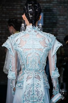 Empress Wedding Dress, Heaven Gaia, Chinese Embroidered, Wedding Dress White, Wedding Embroidery, Cheongsam Dress, Professional Fashion