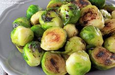 the brussel sprouts have been cooked and ready to be eaten