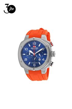 Stainless steel case, Silicone strap, Blue dial, Quartz movement, Scratch resistant mineral, Water resistant up to 10 ATM - 100 meters - 330 feet //  SP3345 Outdoor Watches With Rectangular Dial, Modern Chronograph Watch For Outdoor Use, Outdoor Chronograph Watch With Rectangular Dial, Outdoor Chronograph Watch With Rectangular Dial And Analog Display, Outdoor Chronograph Watch With Rectangular Analog Display, Business Chronograph Watch With 10atm Water Resistance, Blue Chronograph Watch With Stopwatch, Blue Analog Chronograph Watch For Outdoor, Outdoor Blue Analog Chronograph Watch