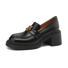 Elevate your style with these sophisticated cow leather loafers, featuring a 6cm heel for just the right amount of lift. The sheepskin insole and pigskin lining provide unparalleled comfort and elegance. Low Heel Platform Loafers With Leather Sole For Office, Office Platform Loafers With Low Heel And Leather Sole, Chic Platform Loafers With Sculpted Heel For Office, Elegant Platform Loafers With Sculpted Heel, Chic Business Loafers With Padded Heel, Elegant Slip-on Platform Loafers For Office, Slip-on Loafers With Padded Heel For Office, Elegant Platform Loafers For Business, Chic Office Loafers With Padded Heel