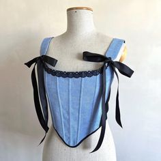 Renaissance  corset is made of corduroy in two colors: the main color + black side (in the variations you can choose the main color, also, if you want you can sew a completely black corset, then choose total black in the variations) ✨corset straps are tied with a ribbon in the front ✨lining is made of cotton ✨eyelets are made of stainless steel ✅SIZE the corset is sewn according to your parameters, so please measure your parameters: bust, waist, height and enter in the personalization field Ren Faire Corset, Rococo Corset, Black Corset Top, Total Black, Corset Lingerie, Black Corset, Black Side, Corsets, Rococo