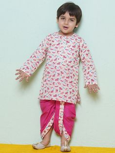 **Specifications : Please visit our brand store** https://www.etsy.com/in-en/shop/AJDezines?ref=seller-platform-mcnav Kurta : Animal Printed Kurta made in cotton fabric with front button opening. Dhoti : Dhoti made in cotton fabric, detailed design printed on border with elasticated waist Specially handcrafted clothing for the perfect look and comfort for the festive season 2 Pc Set : 1 Kurta, 1 Dhoti ||Style:- Dhoti Kurta Set Care: Machine Wash. Made in the auspicious colour palette and crafted Pink Kalamkari Print Kurta For Diwali, Festive Pink Kalamkari Kurta, Festive Pink Kalamkari Print Kurta, Pink Kalamkari Print Sets For Festive Occasions, Pink Kalamkari Print Sets For Diwali, Festive Pink Kalamkari Print Sets, Diwali Pink Kalamkari Print Sets, Pink Cotton Straight Kurta Sherwani, Multicolor Cotton Sherwani For Navratri