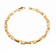 THE BOND Chain Bracelet Luxury Yellow Gold Octagon Bracelets, Luxury Yellow Gold Bracelet With Clasp, Special Necklace, Chain Bracelet, Handcrafted Jewelry, Lobster Clasp, Jewelry Pieces, Gold Color, Brazil