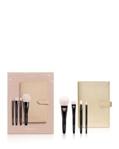 What It Is:A limited-edition set of four travel-friendly brushes in a new holiday exclusive brush design, enclosed in a luxurious clutch.Set Includes:- Cheek Color Brush- Smoky Eye Liner Brush- All Over Eye Color Brush- Eye Crease Brush- ClutchWhat It Does:Expert artisty begins with precision-perfect tools for sculpting, highlighting, contouring and defining. This luxurious brush set allows you to create looks on the go. Eye Crease, Highlighting Contouring, Travel Brush, Crease Brush, Brush Design, Travel Makeup Brushes, Color Brush, Liner Brush, Makeup Gift Sets